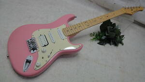 〇ひ749.エレキギター SELVA ピンク セルバギター 