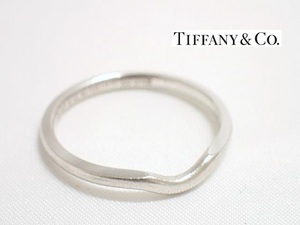 11305[TS]正規品♪TIFFANY&Co. ティファニー■エルサペレッティ/カーブドバンドリング/PT950 プラチナ/指輪 リング/18号