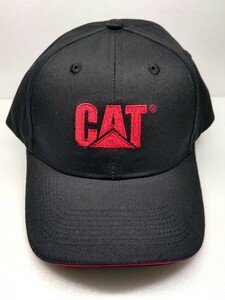 キャタピラー CAT　帽子　キャップ　ファッション　オリジナル　カジュアル　コレクション ブラックバリュー レッドロゴ フリーサイズ 