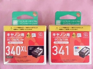 エコリカ リサイクル インクカートリッジ キャノン用 BC-340XL BC-341　2個セット