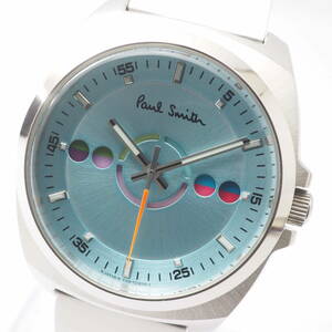 ポール・スミス ファイブアイズ ホリゾンタル F335-T010491 TA Paul Smith SS クォーツ ライトブルー系文字盤 ボーイズ腕時計[870174-AN8