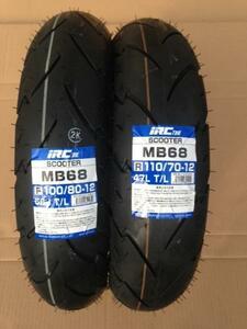 IRC タイヤ MB68 100/80-12＆110/70-12 ZZ用 前後セット