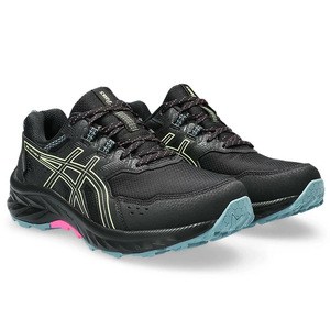 アシックス ゲルベンチャー 9 ウォータープルーフ レディース[カラー：ブラック×ライムグリーン 25.0cm #1012B519-002 ASICS 新品 未使用