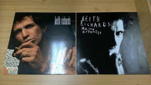 keith richards2枚セット希少LP【キース・リチャーズ/ ソロ名義1st, 2nd】オリジナルプレス盤 