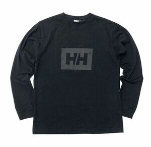 衝撃プライス！【最強アウトドアギア！】【HELLY HANSEN ヘリーハンセン】オリジナルロゴ 長袖Tシャツ【サイズM】ブラック ロンT N-N9