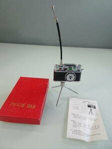 昭和55年　カメラ型　ライター　スパーク確認済み　PEACE GAS　美品　中古 昭和レトロアンティーク