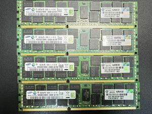 MacProの増設に【64GB】16GB4枚セットSAMSUNG ECC メモリ PC3-12800R サーバーMacPro用 サーバー用 DDR3 即決 動作確認済Registered 2Rx4