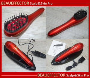 ★美品 アデランス・ブラシ型EMS美顔器 BEAUEFFECTOR ラジオ波温熱・LED 微弱電流・引締め美肌 頭皮・スキンケア エステ美容 ハンディ型★