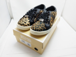 B24-498 MICHAEL KORS マイケルコース MK100081C スニーカー ヒョウ柄 豹柄 24.5cm JEM MIRACLE ANIMAL レディース シューズ 箱付き