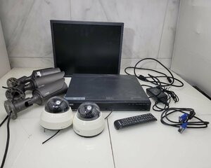 ▲OG▲SAMSUNG 4ch デジタルビデオレコーダー、 EIZO液晶モニター、TE-EYEカメラ5台セット セキュリティ　K2305-133