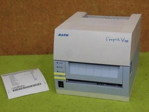 [A18696] SATO レスプリ T408v-exCUT USB／有線LAN／RS-232C BARCODE PRINTER テスト印字確認済み ▼現状品 ACアダプタ無し等