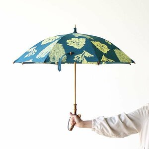 日傘 日本製 晴雨兼用 UVカット コットン100% 綿 バンブー 傘 おしゃれ コットンパラソル 注染 uminoki 送料無料(一部地域除く) bre1815