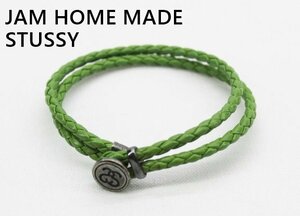 [中古]JAM HOME MADE STUSSY ジャムホーメイド ステューシー レザーブレスレット