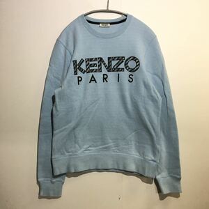 29-74 KENZO ロゴ スウェット ライトブルー 裏起毛 XSサイズ