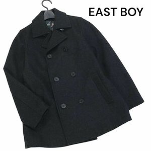 EAST BOY イーストボーイ 秋冬♪ メルトン ウール スクール Pコート Sz.7　レディース グレー 女子 学生 通学　K3T01137_B#N