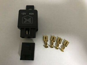 汎用/4極リレー/送料140円～１２V40A　HID/フォグ/ホーン配線に