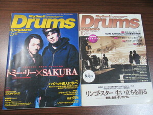 CD付きリズム&ドラム・マガジン2000年2冊セット5月10月リンゴ・スタートミー・リーSAKURAVEATLESMOTLEY Rhythm & Drums magazin