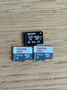 microSDカード 3枚 SanDisk BUFFALO