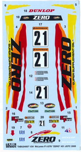 【TABUDESIGN】1/24 F1-GTR ZERO #21 JGTC 2000 デカール