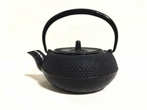 ★未使用★ 南部鉄器 茶こし付急須 鉄瓶 ミニチュア 岩手県名産 盛栄堂 インテリア レトロ 品収集 ②