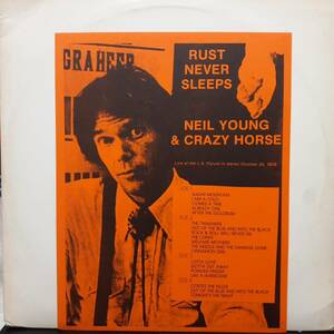 米盤2LPプライベート！Neil Young & Crazy Horse /Rust Never Sleeps Live at the L.A.Forum,October 24,1978 1980年 NY202 ニール・ヤング