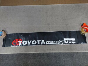 当時物？　ハチマキ　TOYOTA　TRD トヨタ フロントガラスステッカー　旧車　街道レーサー　レトロ　車高短　イベント　ツーリング等にも