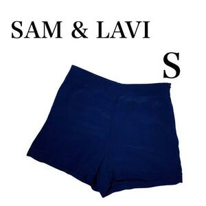 M216 【美品】 SAM & LAVI フレームワークス ショートパンツ ネイビー タグ付き アメリカ製 レーヨン100% レディース Sサイズ