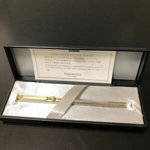 S 3P MIKIMOTO ミキモト オリジナル ボールペン 真珠 パール 付き MIKIMOTO刻印あり 筆記用具 文房具