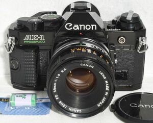 【整備/性能測定済】Canon AE-1 PROGRAM ブラック＋FD50mmF1.8 S.C._P,S,機能OK(3385937_113)