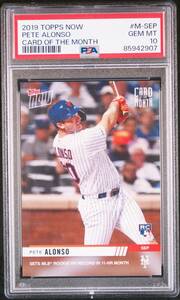 2019 TOPPS NOW CARD OF THE MONTH M-SEP PETE ALONSO PSA10 RC