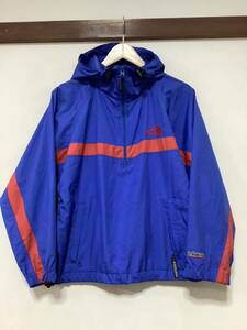 と1339 THE NORTH FACE ノースフェイス ハーフジップ ウィンドブレーカー 150 ウインドパーカー ブルー/レッド パッカブル tekware