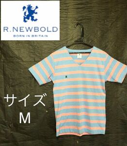 ■R.NEWBOLD・アールニューボールド■半袖Tシャツ・Mサイズ・好配色・ボーダー・Paul Smith・ポールスミス