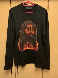 正規 GIVENCHY ジバンシー ジバンシィ JESUS IS LORD ジーザス ロンT ロングスリーブ Tシャツ 黒 S