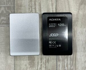 2枚セット Adata　SSD 128GB/120GB　使用時間　838時間/17432時間　CrystalDiskInfoにて[正常] 　確認済　ＭＱ319