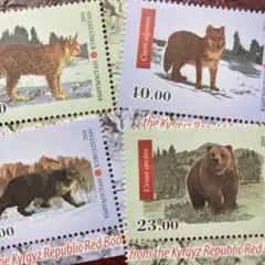 51533セール現品限り　外国切手未使用　キルギスタン発行動物4種揃