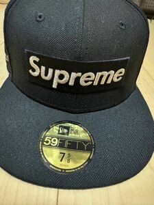 Supreme $1M Metallic Box Logo New Era Blackシュプリーム メタリック ボックスロゴ ニューエラ ブラック 7-5/8