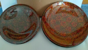 津軽塗 菓子皿 菓子器 美術漆器 漆塗り 天然木 伝統工芸品 ２枚セット