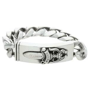 クロムハーツ Chrome Hearts ID DAGGER/ダガーIDクラシックリンク サイズ:12LINK オールドシルバーブレスレット 中古 SJ02