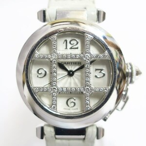 CARTIER カルティエ WJ101456 パシャ32 グリットダイヤ 腕時計　中古品 used AB