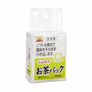 トキワ工業 ふんわりお茶パックM ６０枚　ホワイト キッチン お茶用品 日本製 ティーパック 不織布