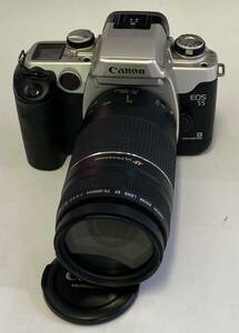 1円～【中古/美品/動作保証】 Canon キヤノン EOS 55 一眼レフフィルムカメラ CANON ZOOM LENS EF 75-300㎜ 1:4-5.6 