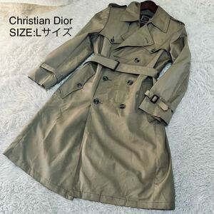 クリスチャンディオール 【洗練されたシルエット 】 Christian Dior MONSIEUR トレンチコート ロングコート ベージュ 40R Lサイズ