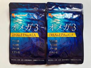 オメガ3-DHA&EPA&α-リノレン酸サプリ(約2ヶ月分) サプリメント 送料無料 dha epa カプセル 魚 亜麻仁油 アマニ油 脂 オーガランド