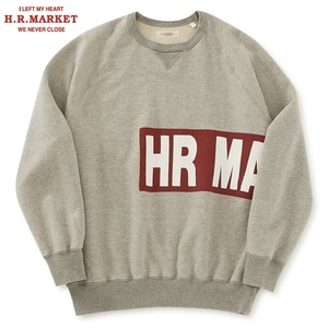 ★新品★ HOLLYWOOD RANCH MARKET ハリウッドランチマーケット HR MARKET サイドプリント クルーネックスウェット M