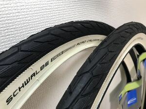 【送料無料】SCHWALBE ロードクルーザー 26×1.75 ブラック×ホワイト　新品2本セット