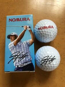 松山英樹プロ×NOMURA サイン入りオリジナルゴルフボール　　２個　化粧箱付き　非売品　スリクソンＺSTAR