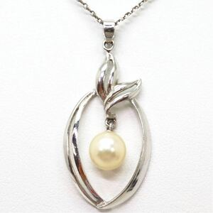 ＊MIKIMOTO(ミキモト)K14WGアコヤ本真珠ペンダント＊m 4.6g 44.0cm pearl jewelry pendant EB5/EB8