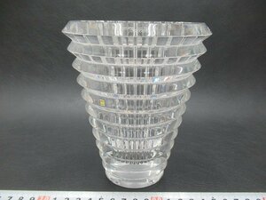 D1519 バカラ アイ ベース クリスタルガラス 花瓶 Baccarat