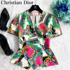 Christian Dior マドモアゼル コットン　ワッフル　花柄ジャケット
