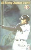 テレカ テレホンカード イチロー A.L.Batting Champion in 2001・シルバー YA001-0109